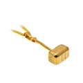 Olivia 18k Gold Punk Jewelry Viking Stainless Steel Hammer Pendant Necklace Charms Thor Hammer Shape Pendant for Men Jewelry