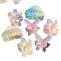 2025 New Gradient Color Large Plastic Hair Claw Colorful butterfly Flower Hair Clamp for Women and Girls