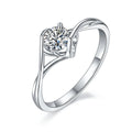 Wish Jewelry New Design Pretty Moissanite 14 Gold Ring 0.5/1/1.5/2carat/3/4ct Moissanite Ring 18k 925 Gold for Girlfriend