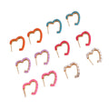 Y2K Cute Stainless Steel Heart Shape Hoop Earrings Gold Plated Enamel for Women Trendy Stylish for Wedding Party Gift
