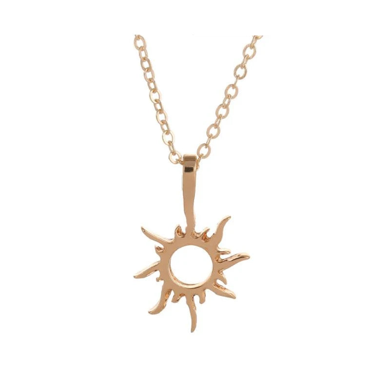 Female Gold Flower Necklaces God Necklace Cards