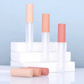 Cute New 2.5ml Cosmetic Packaging Plastic Brown Custom Empty clear Empty Round Lipgloss Tubes Liptint Lip Balm Container