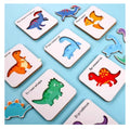 2025 Creative Preschool Early Educational Toys Flash Cards Wild Animal Cognitive Matching Puzzle