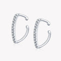 Fashion Simple 925 Sterling Silver CZ Diamond Non Pierced Ear Cuff Earrings for Women Men