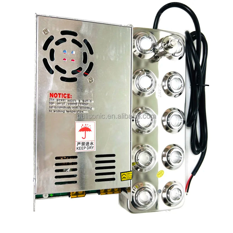 Ultrasonic 10-Head Humidifier Aquarium Fountain Spray Machine for Ponds Gardens Lawns Rockeries