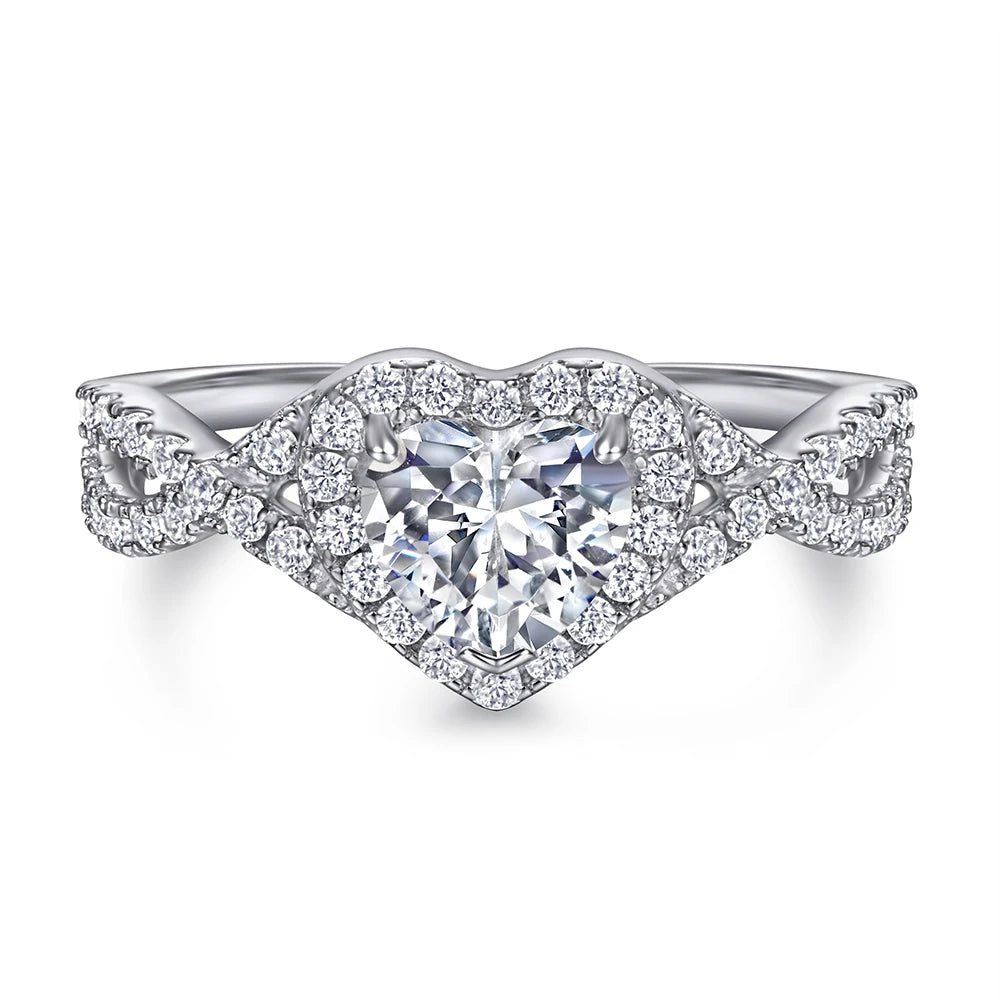 Simple Halo Ring Blue 4*4mm Cubic Zircon 925 Sterling Silver Engagement Wedding Ring