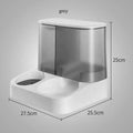 Automatic Pet Feeder and Water Dispenser Gift Box Plastic Square Bowls for Cats Portable Plastic Pet Dog Drinking Water Bottle