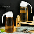 2022 630 ml Bulk Auto Flip Sauce and Vinegar Bottle clear Glass Olive Oil Dispenser for Kitchen Oil Cooking