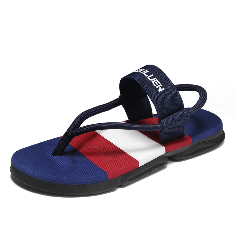 Custom Logo PVC Sole Men's Flip Flops Sublimation Indoor/Outdoor Slide Sandals with Indoor Winter/Summer Slippers