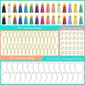 120 Pcs 2 Inch DIY Keepsake Double Sided Transparent Blank Circle Disc Gold Acrylic Keychain Sets