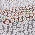 Spring/Summer Soft White Daisy Embroidery Mesh Fabric Lace Wedding Dress Embroidery Garment Fabric