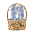 Easter Decorations Straw Handmade Woven Small Flower Baskets Easter Bunny Basket Gift for Girls Kids