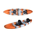 Tandem Paddle Kayak Plastic 3 Person Sit on Top Fishing Kayak HDPE Boat Canoe with Electric Motor Touring Kajak for Sea