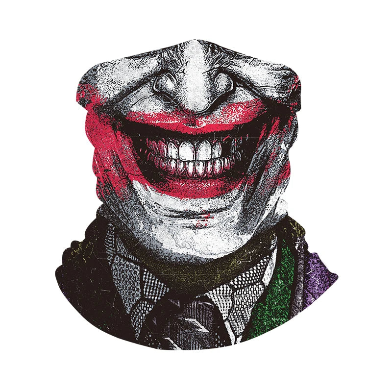 Seamless Joker Mask Elastic Polyester Knitted Bandana for Spring Comfortable Knitted Scarf