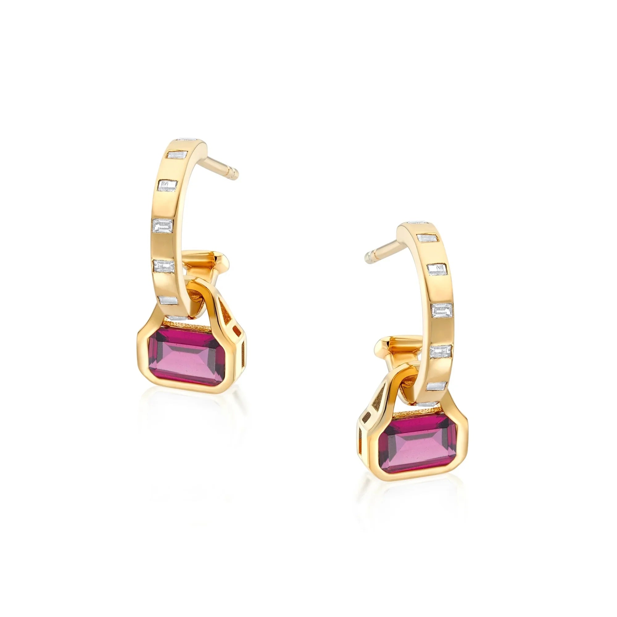 LOZRUNVE Custom Jewelry Factory 925 Silver Wholesale Sapphire Crystal Drop Hoop Earring Set