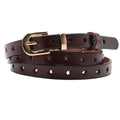Pure Cowhide Ladies Belt All-match Hollow Five-pointed Star Decorative Women's Leather Cowhide Dress Belt