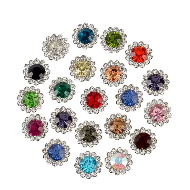 Cheap Clothes plum Flower Shape Glass Drill Diy Jewelry Findings Necklace Accessories Headband Material CZ Crystal Rhinestones