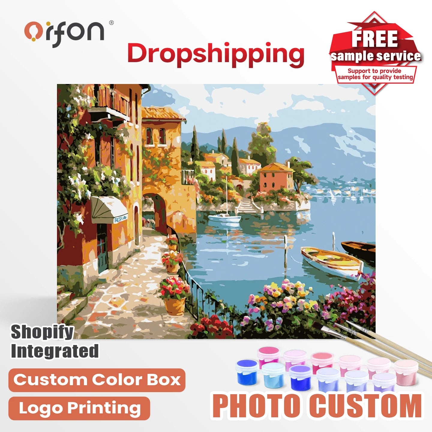 Orfon Dropshipping Paint by Numbers Kits for Beginner - DIY Oil Painting Landscape for Home Decor Wholesale Painting by Numbers