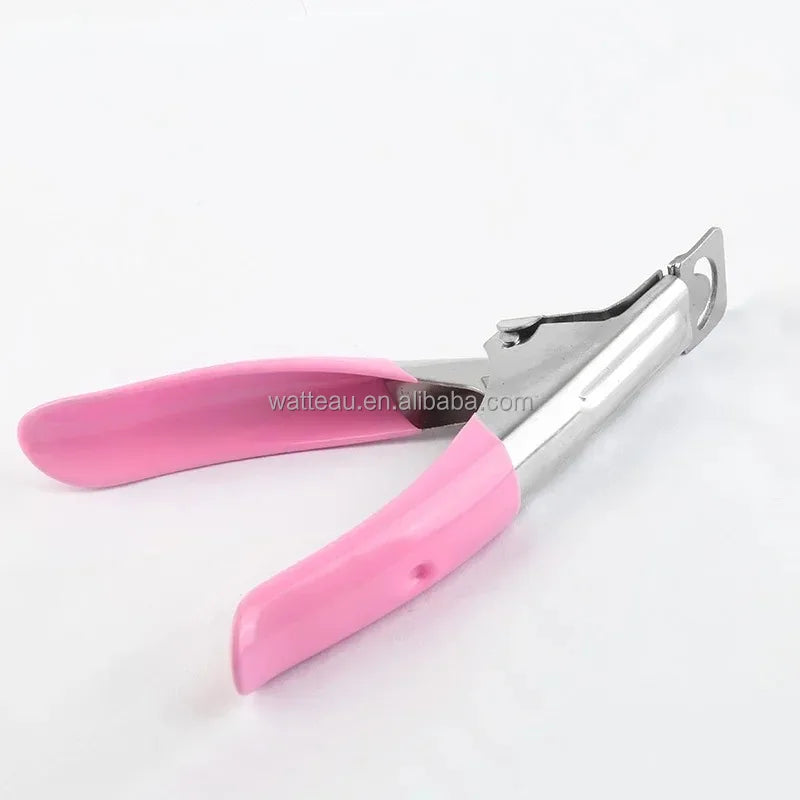 Professional Nail Art Tools OEM Brand-Colorful Stainless Steel U Word Edge Cutters Clipper False Tips Manicure Special Type