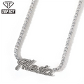 Custom Initial Letter Necklace Gold Filled Jewelry Iced Out Charms CZ Hip Hop Men Jewelry Gold Silver Tennis Chains for Women