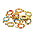 Stainless Steel Oval Zircon Charms Pendant for DIY Jewelry Findings Women Necklace Earrings Making Bracelets Supplies 117