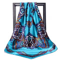 Factory High Quality Luxury Autumn Square Polyester Custom Design Scarfs Pleated Hijab Turban Multi-Functional for Women