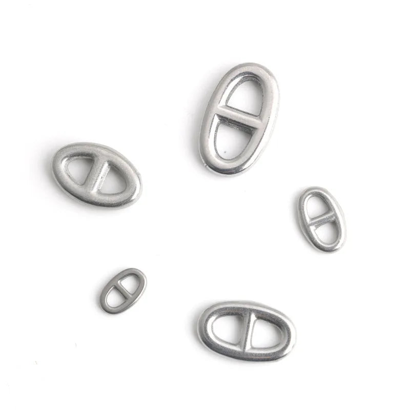 Diy Stainless Steel Pig Nose Pendant Bracelet Necklace Jewelry Findings & Components Accessory