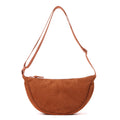 Minimalist Crescent Bags for Women Lightweight Durable Corduroy Half Moon Shape Crossbody Sling Bags
