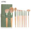 10pcs Vegan Makeup Brushes Set Private Label Face Concealer Powder Foundation Blusher Eyeshadow Eyebrow Eyeliner Fan Brush MegaBDM