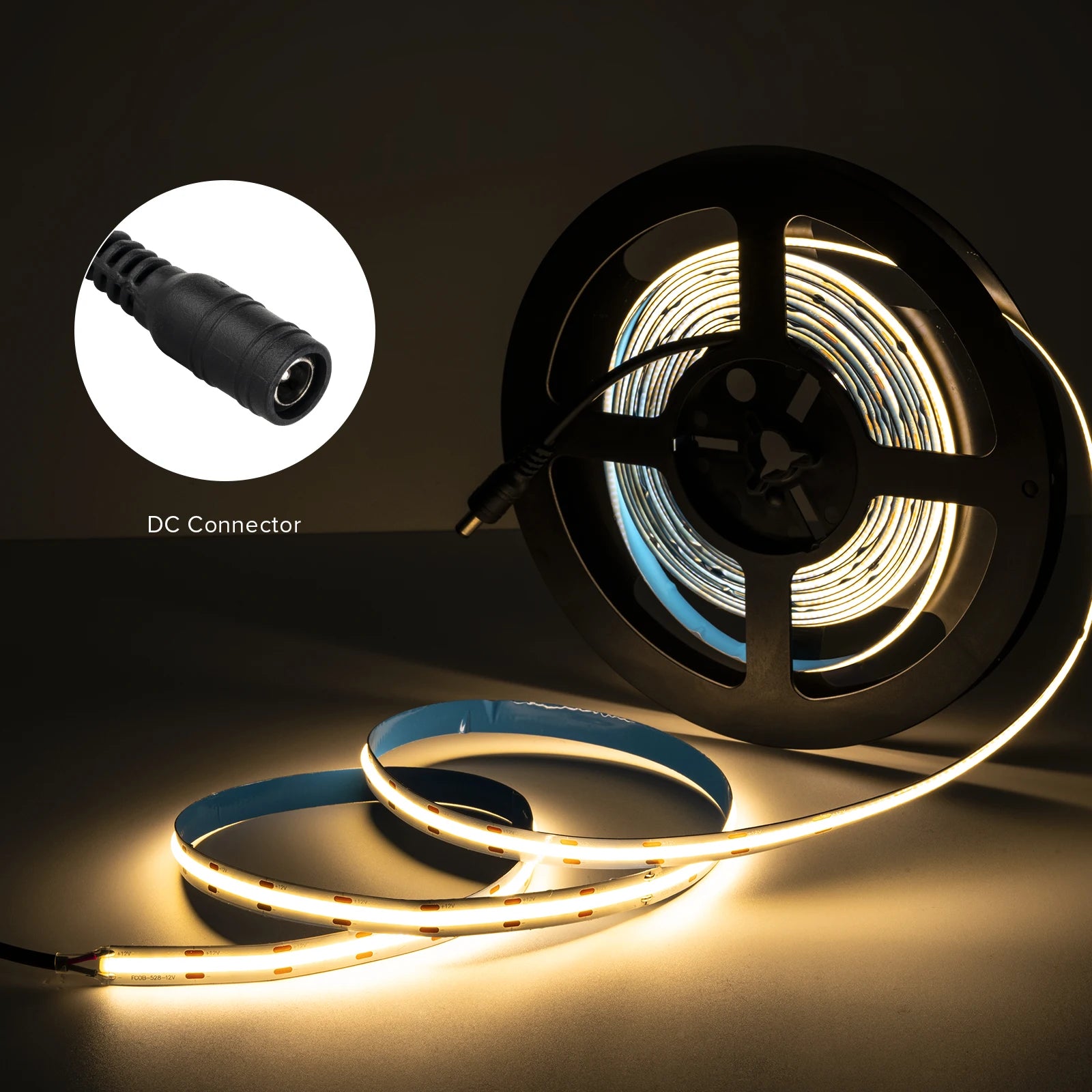 FCOB High Density LED Tape Ribbon Light Warm Natural Cool  White Dimmable Flexible COB Led Strip 12V 24V for Home Decoration
