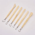 Popular 6pcs 8-Inch Ribbon Sculpture Cutter Set Handmade Clay Carving Pottery Tool for Art Supplies
