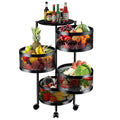 Metal 360 Round Kitchen Rotation Shelf Design Brand Rotate Spice Multi Layer Storage Rack