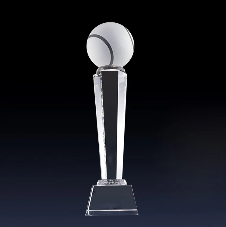 Glass Crystal Tennis Ball Sports Trophy and Award MH-NJ0203