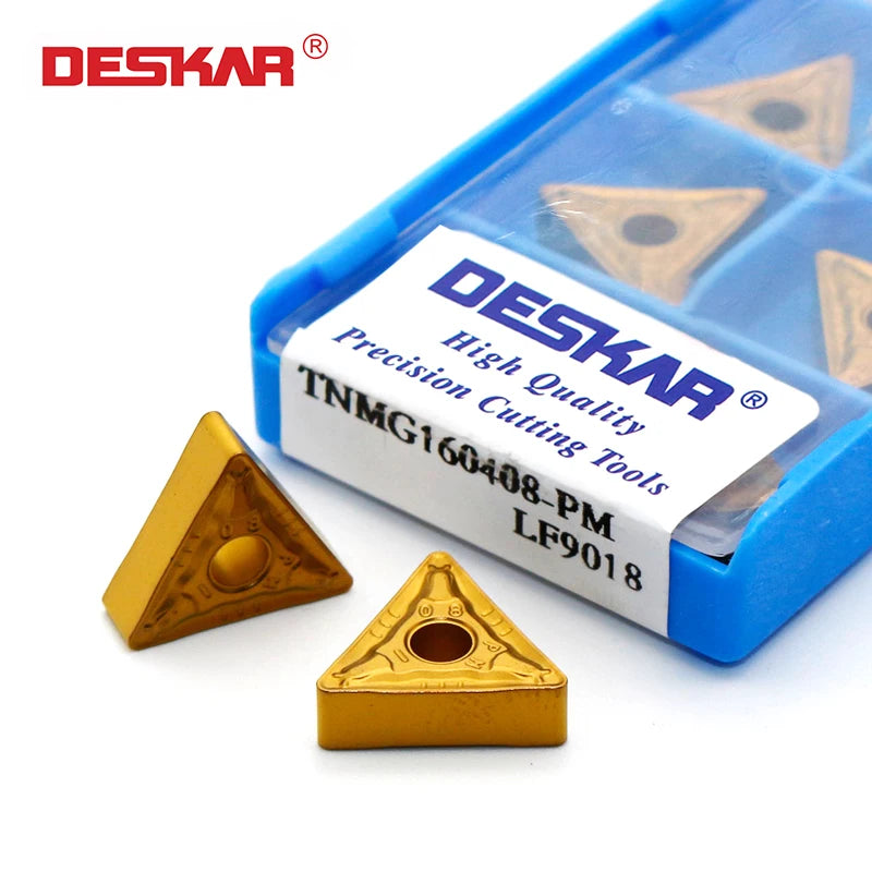 DESKAR CNC Lathe Carbide Inserts Turning Tools Machining Cut Sharp Blade TNMG160408-PM LF9018