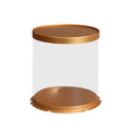 Wanze Package New Arrival Gold Color Paper Lid and Bottom Round Clear Cake Box for Bakery Package