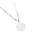 Women 18K Gold Plated Stainless Steel Sun Moon Star Carving Coin Pendant Necklace Fashion Titanium Jewelry