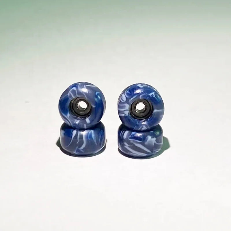 Wholesale New Swirl Mix Color AC Material Fingerboard Wheels CNC Finger Skateboard Bearing Wheels