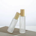 100ml Fine Spray Top 120ml Cosmetics Separate Cream Bottle Wood Grain Cover Frosted Glass for Mascara Eye Drop Wig Products