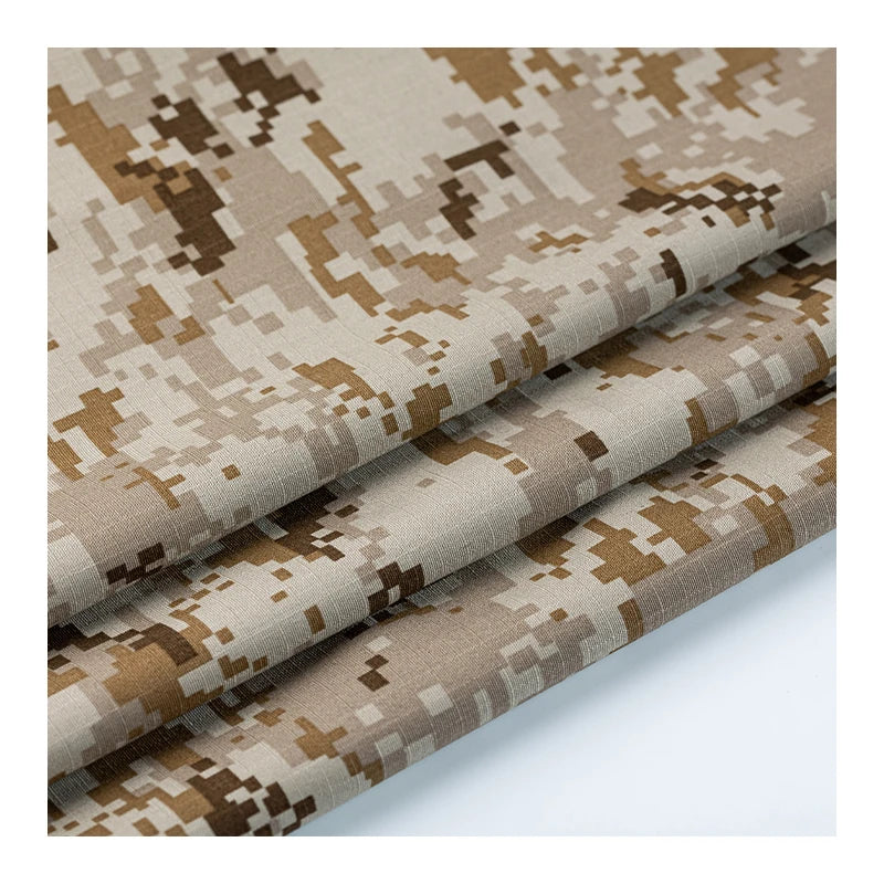 50%Nylon 50%Cotton Pixelated Desert WR Anti Tearing Camouflage NYCO Ripstop Fabric for Uniform
