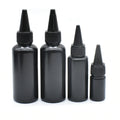 Empty Shower Gel 10ml 30ml 50ml 60ml 100ml 250ml 500ml Black Plastic Squeeze Bottle for Engineer Oil Ink