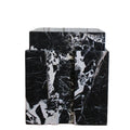 Luxurious and Minimalist Marble Side Table Black Marquina Natural Stone Material Home Decoration