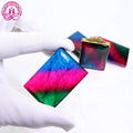 Natural Crystal Rectangle 35x50mm Mineral Gemstones Red Green Blue Mix Color Synthetic Tourmaline Quartz Material