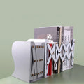 STARGOOD Large-Capacity Desktop Storage Iron Bookshelf Creative Office Stationery Book Rest Foldable Telescopic Bookend Durable