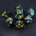 7PCS Natural DND Stone Polyhedral Dice Sets Labradorite Stone RPG Dice Sets for Tabletop Games MegaBDM
