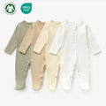 Wholesale Organic Cotton Interlock Baby Outfit Clothing Baby Footie