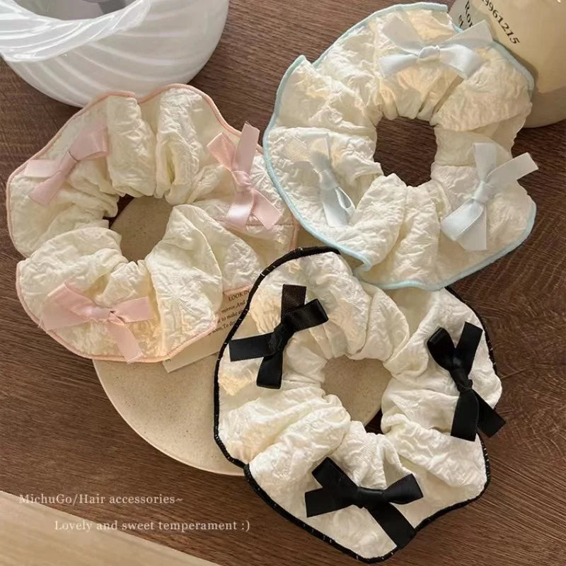 New Arrival Summer Girls Organza Large Hair Scrunchies Women Scrunchies Simple Fashion Cute Hair Rope for Girls Hair Accessories