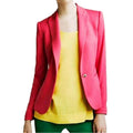 Hot Blazer for Women Suit Fashion Candy Color Single Button Blazer Suit Long Sleeve Spandex With Lining Refresh Blazers