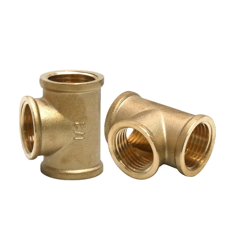 China Ifan Manufacturer Tee 3/8 - 2 Inches Copper Brass Fittings Copper Water Pipe Fittings