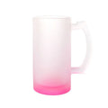 Sublimation Glass Water Bottles Gradient 16oz Tumbler with Handle Beer Cup Travel Mug High Borosilicate Glass Mug Home Creative