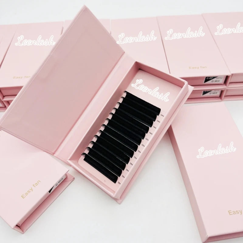Factory Price Private Label Easy Fan Volume Soft Volume Lashes Eyelash Extention Private logo Lashes Easy Fanning Lashes Volume